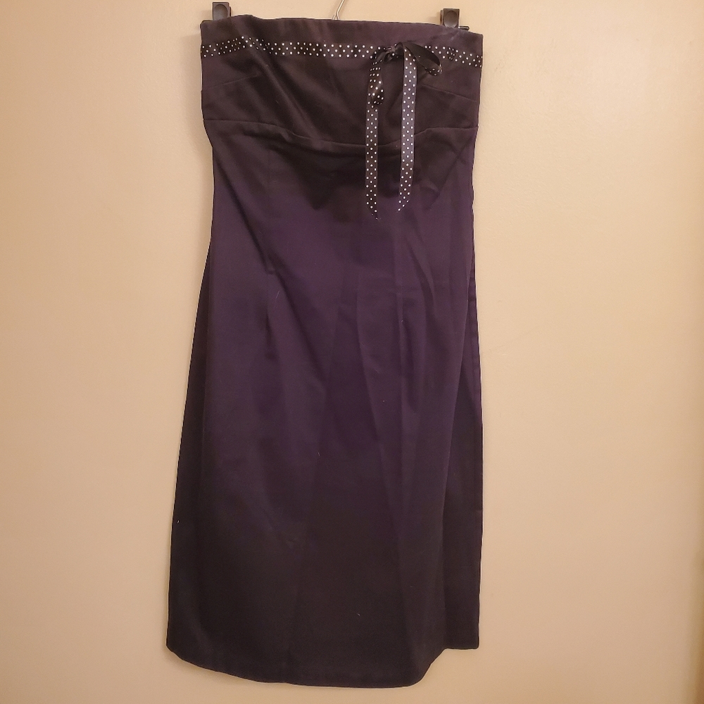 RUTH black strapless minidress SIZE 2